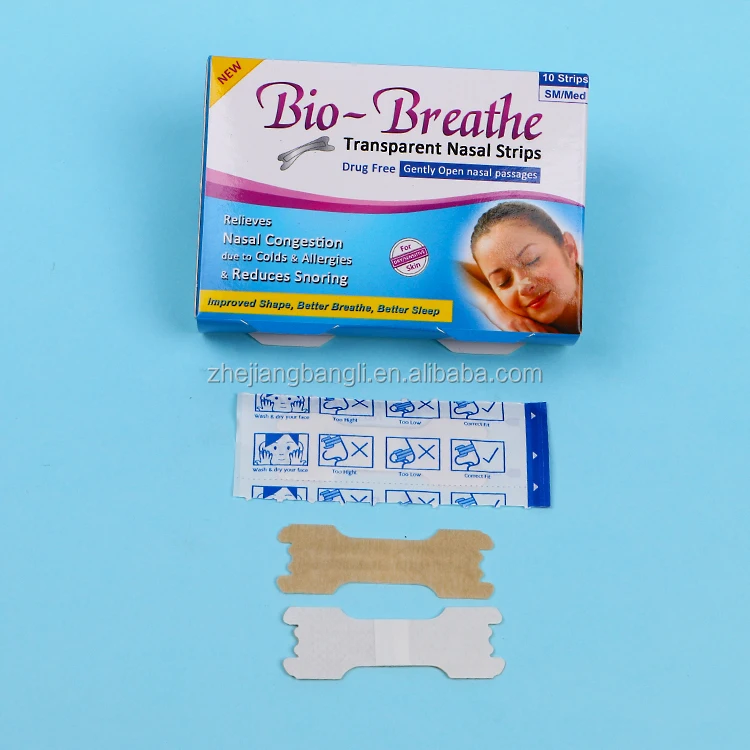 Ajuda para nariz tiras nasais personalizadas anti ronco para melhor respiração