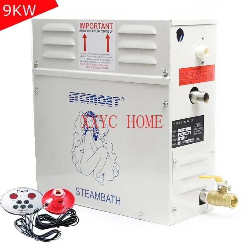 Steam Generator 220V/380V Home Steam Maker Machine Sauna Bath SPA Steam Shower 9KW Digital Controller Mist Making Machine ST-90