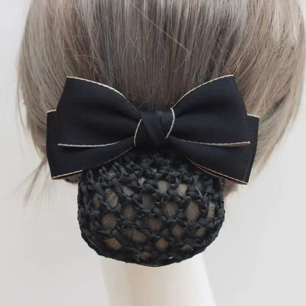 

Sweet Ribbon Bowknot Spring Clip Headwear Hairpin Bun Snood Ponytail Clip Hair Accessories Nurse Hair Clip Girls