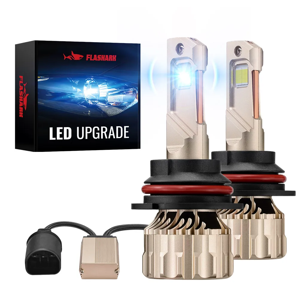 X4 9004/HB1 110W 6500K 28000LM White LED Headlight Bulbs 2Pcs IP68 1:1 Light Bulb Beam Quick Installation