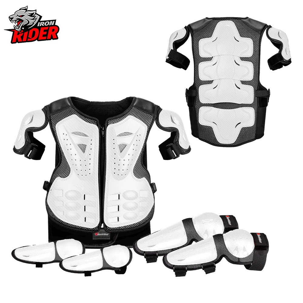 Children's Motorcycle Armor Extreme Sports Knee Elbow Protection Anti Fall Anti-collision Motorcycle Vest Motorcycle Equipment