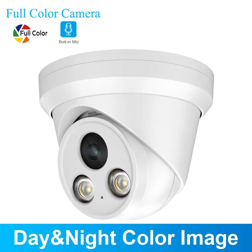 

4K Hikvision совместимая IP-камера PoE полноцветная 8MP 5MP ColorVu Встроенный микрофон Plug & Play Hik NVR камеры видеонаблюдения