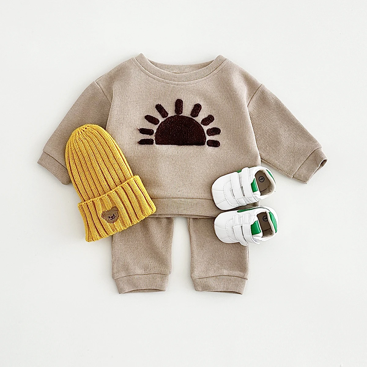 Spring Autumn Baby Boy Girls Clothes Cotton Girl Clothing Sets Long-Sleeved Sweatshirts+Pants Infant Baby Suit Outfits