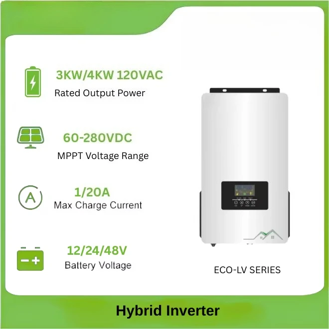 3KW-12KW 120V 120/240V Split Phase Hybrid Solar Inverter 60Hz Off Grid MPPT Controller WiFi | American Standard
