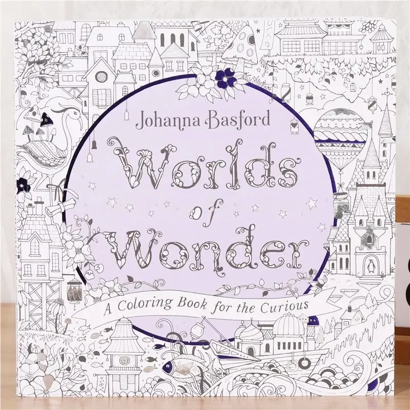 Wonderful World Coloring Book, Unpack Coloring Book,80 Pages, 25*25cm