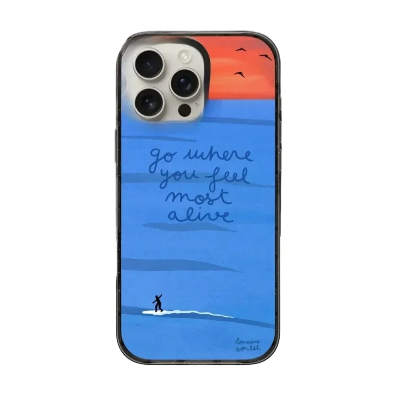 Go where you want to go Suitable for iPhone16 Pro Max magnetic mobile phone case 15