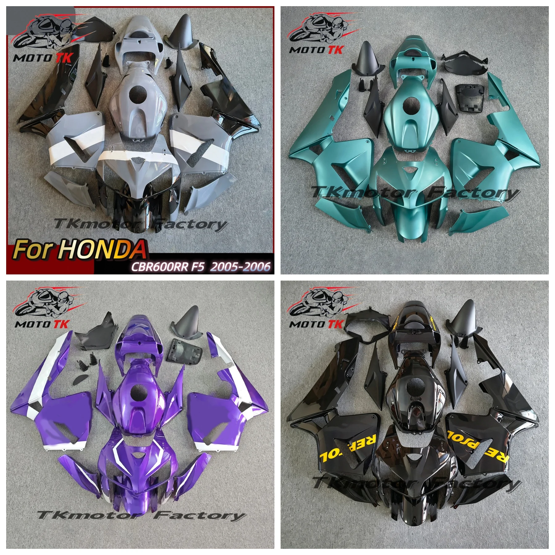 The ABS Fairings Kit for CBR600RR F5 05 06 CBR 600 RR 600RR Bodywork Set CBR600 2005 2006 Injection mold full fairing zxmt