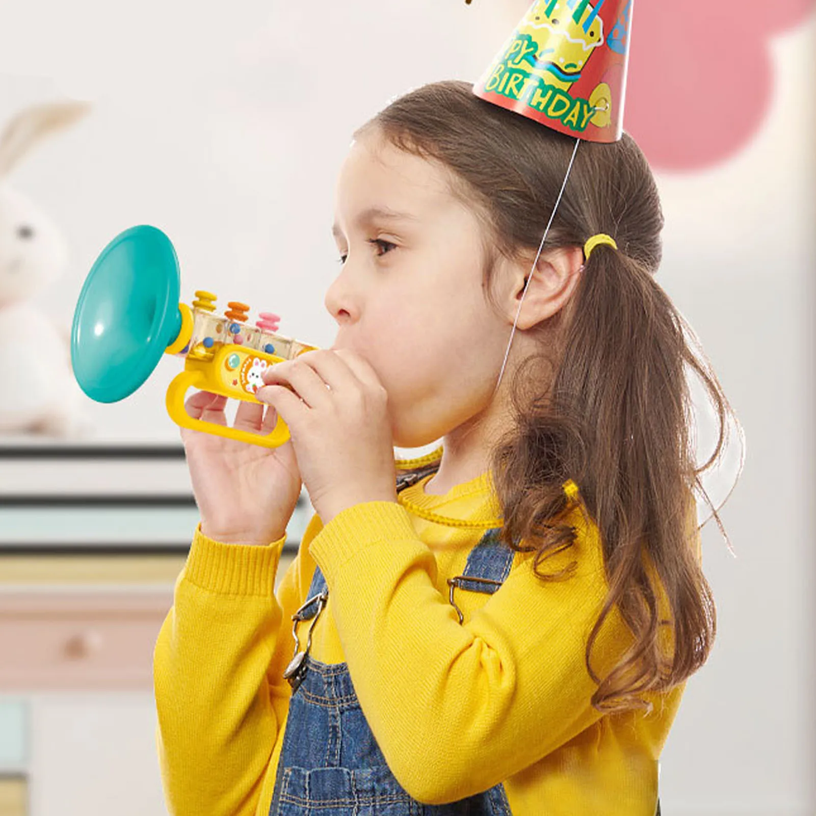 Jouet en corne de trompent de dessin animé pour enfants, jouet musical multifonctionnel pour bébé, jouet pour le début du dos, nouveau