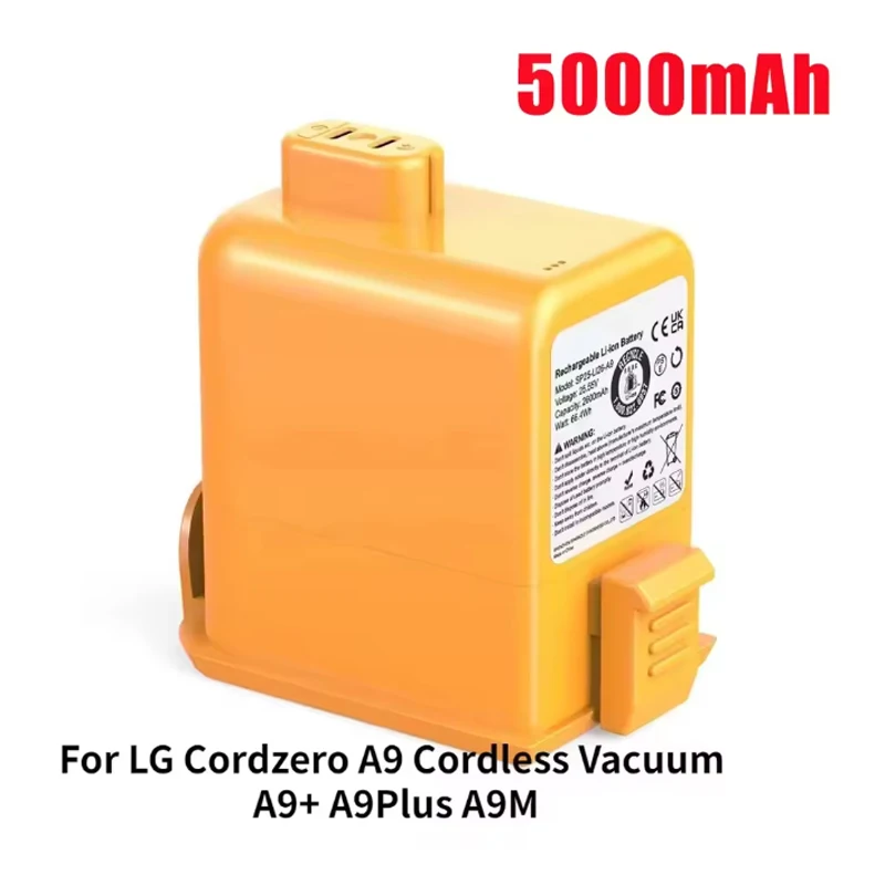

5000mAh Large Capacity Dust Collector Battery For LG A9,EAC63758601 EAC63382204 EAC63382201 EAC63382202 EAC63382205 EAC63382208