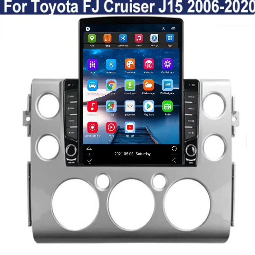 For Tesla Style 2Din Android13 Car Radio for Toyota Toyota FJ CRUISER 2007-2038 Multimedia Video Player GPS Stereo Carplay DSP