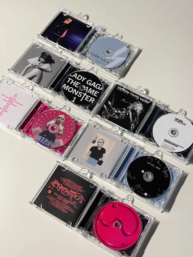 Lady Gaga Chromatica MINI Music CD Play Songs ARTPOP Album Joanne Key ring The Fame Cosplay Necklace Acrylic Pendant Accessories