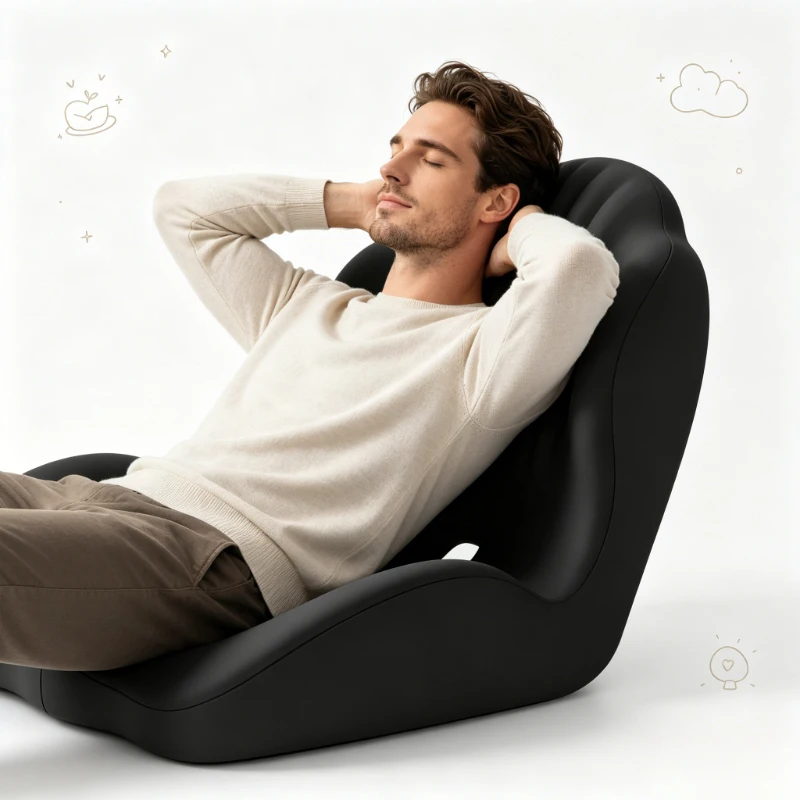 Ergonomisches 100% Memory-Schaum Sitzkissen mit Lendenwirbelstütze, Schmerzlinderung für Bürostuhl & Autositz