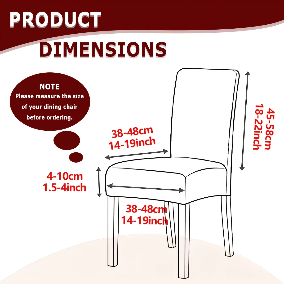 Red Christmas Chair Slipcover Santa Holding Presents Lantern Print Elastic Dining Chair Cover for Xmas Holiday Home Decoration