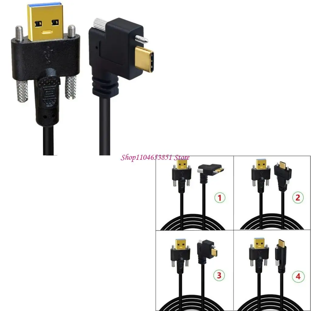 

DurableDual Screw Locking Type C Cable for Industrial Use Data Transfer