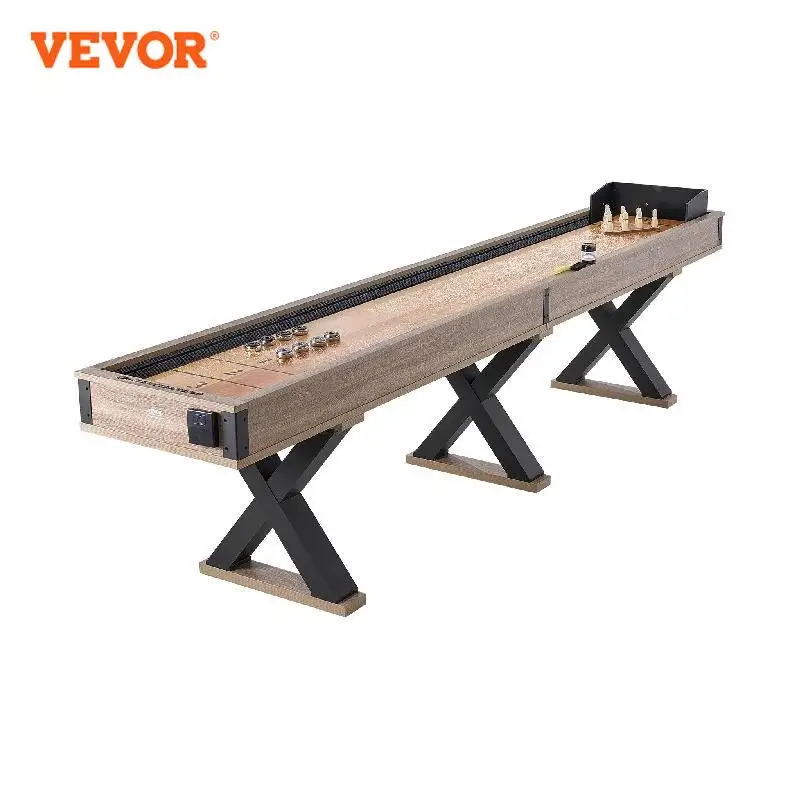 

VEVOR Shuffleboard Table Shuffleboard для семейных игровых комнат 2 в 1, комбинированный игровой набор для шафллера и боулинга с ножками Playfield