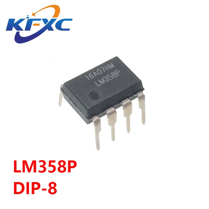 Original authentic in-line LM358P DIP-8 dual operational amplifier IC chip