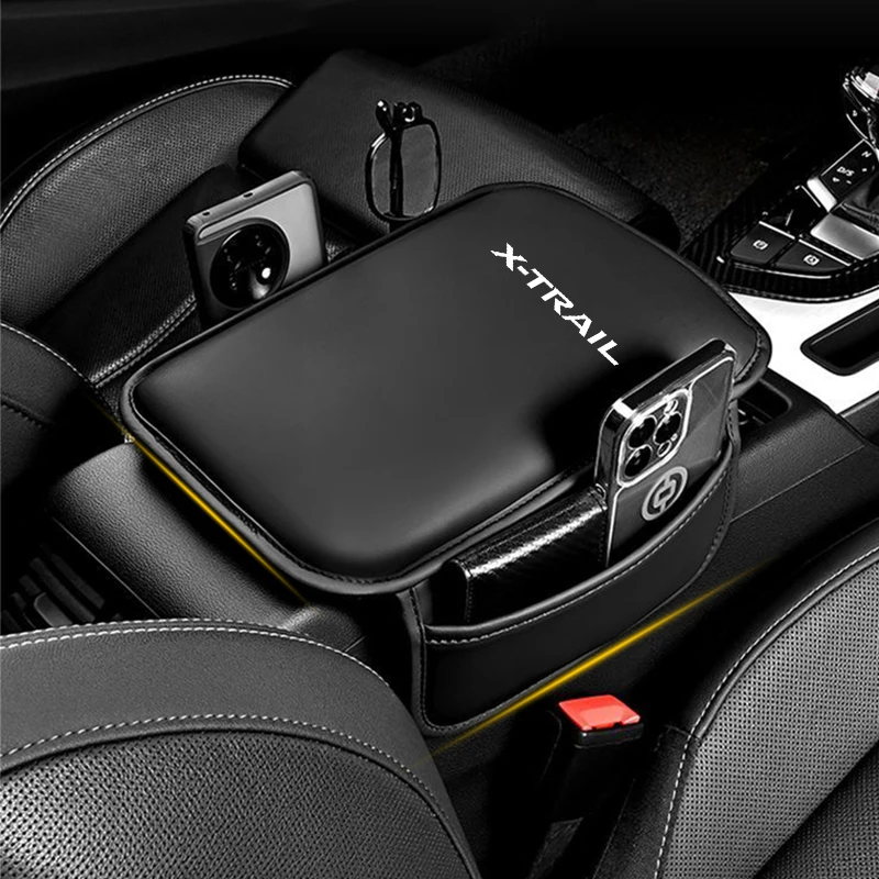 Car Armrest Box Pad Leather Cushion Storage Elbow Height Support Accessories For Nissan X-trail Xtrail T30 T31 T32