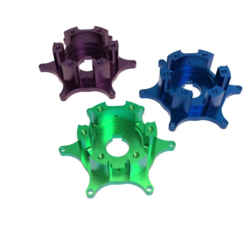 OEM Custom CNC Machining Aluminum Parts Multi-Color Anodized Precision Machined Valve & Equipment Fittings