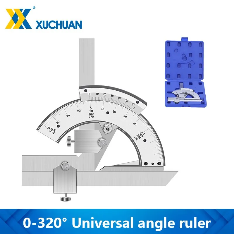 

Угловая линейка, 0-320 градусов, универсальное измерение угла, фотометр, угломер для измерения