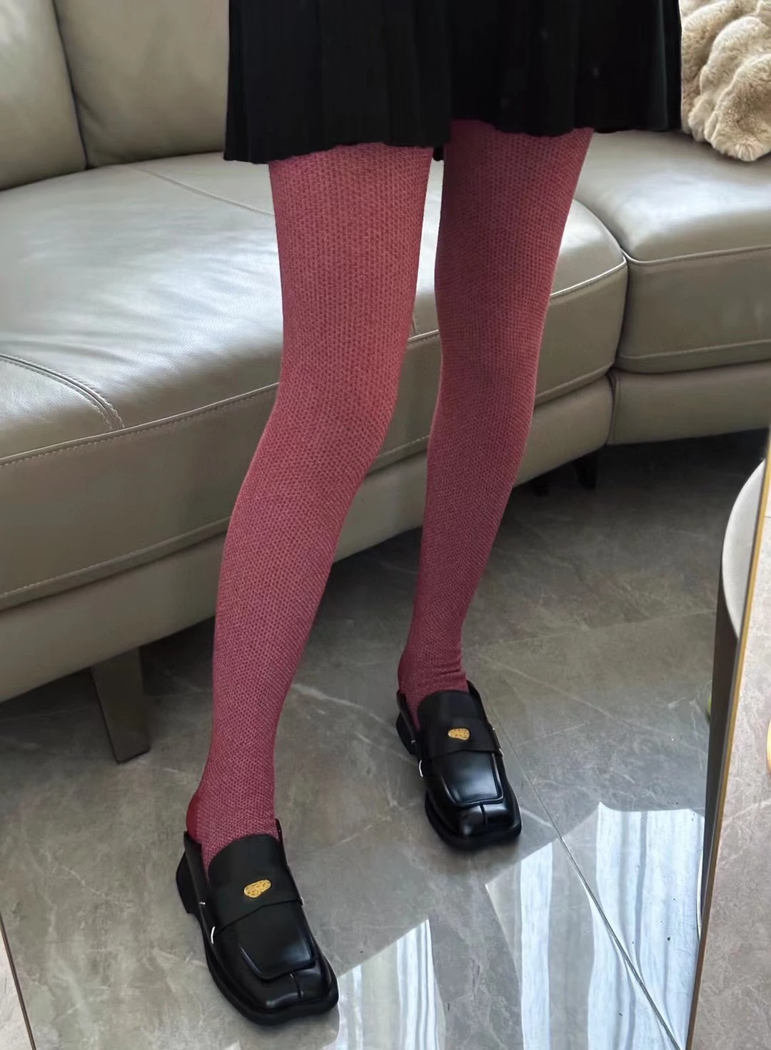 NEW Pantyhose Women Winter Warm Tights Fashion Outfit Stockings Leggings Black Grey Red Purple Solid Colors Korean Style