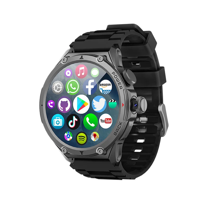 

2025 H12 Smart Watch 4G Android 9.0 OS Aupport APP Download Google Play Store Heart Rate 500W Camera GPS WIFI Smartwatch Men