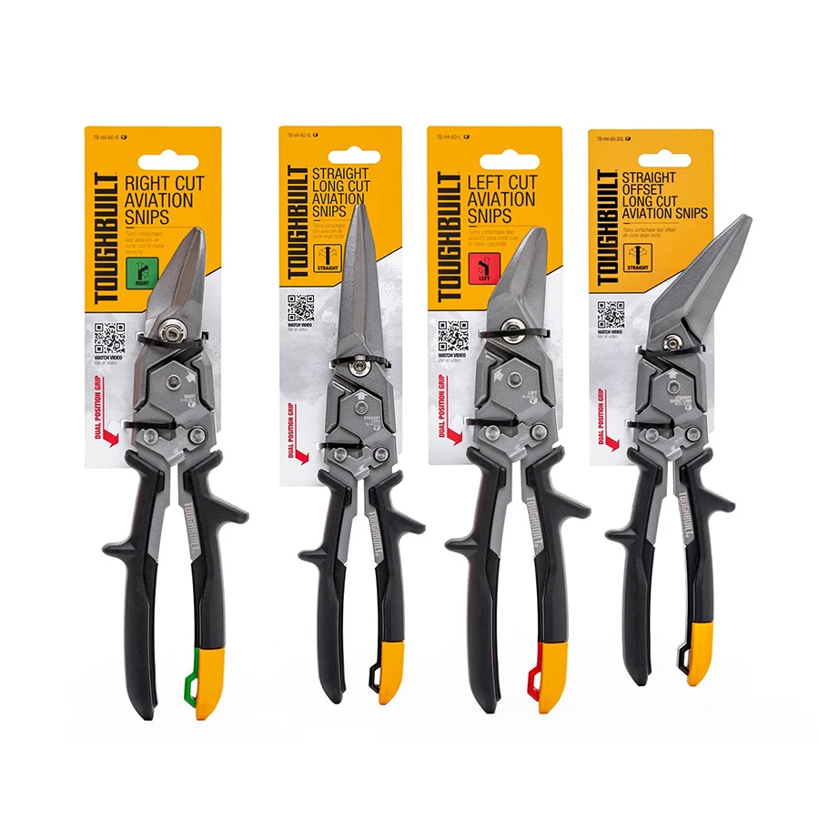 TOUGHBUILT TB-H4-60-L TB-H4-60-R TB-H4-60-SL TB-H4-60-SOL Left/Right/Straight Long/Straight Offset Cut Aviation Snips Hand Tools