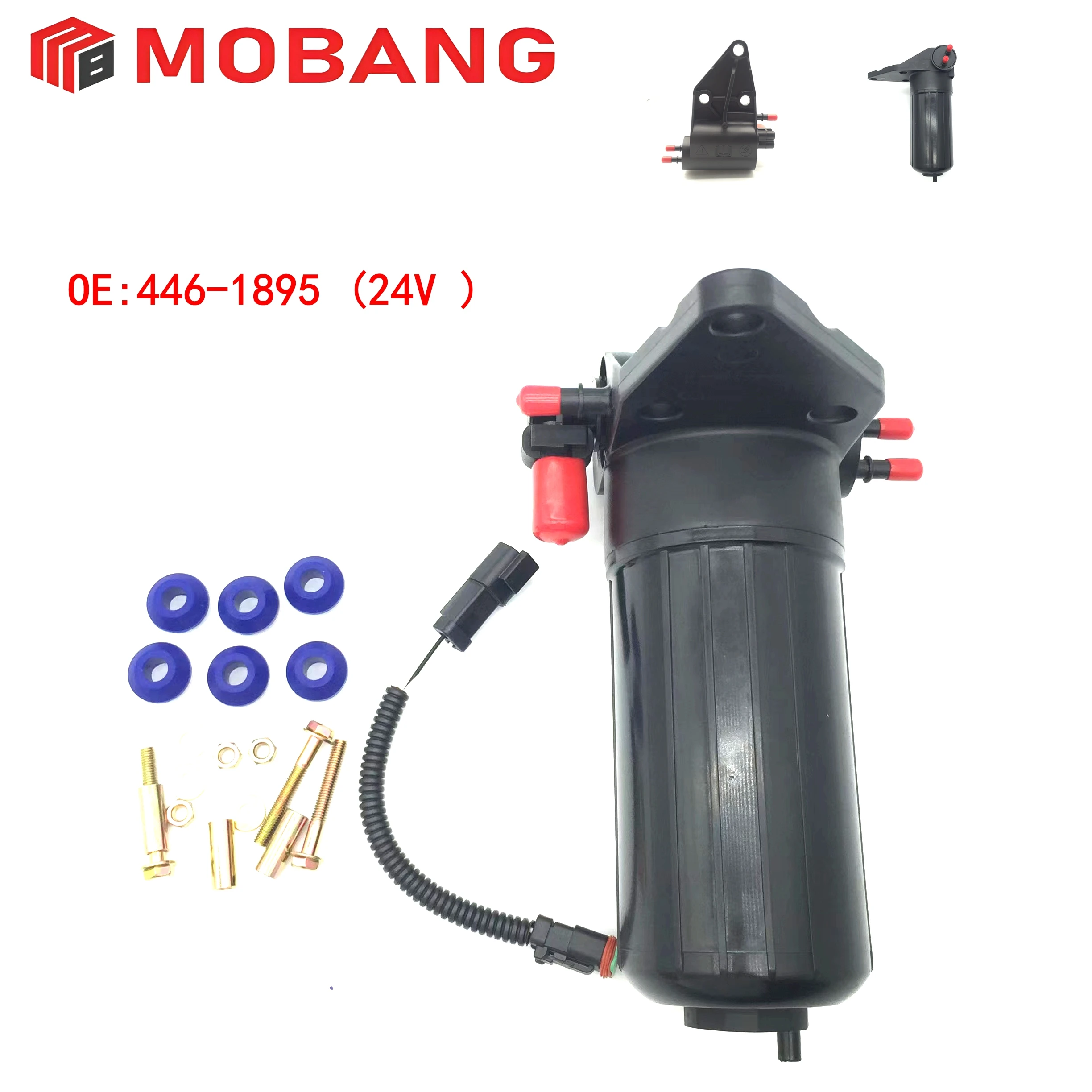 

24V 446-1895 4461895 4677011 446-1 Perkins E320D2 Excavator Forklift Diesel Engine Lift Pump Fuel Filter Assembly Fuel Pump