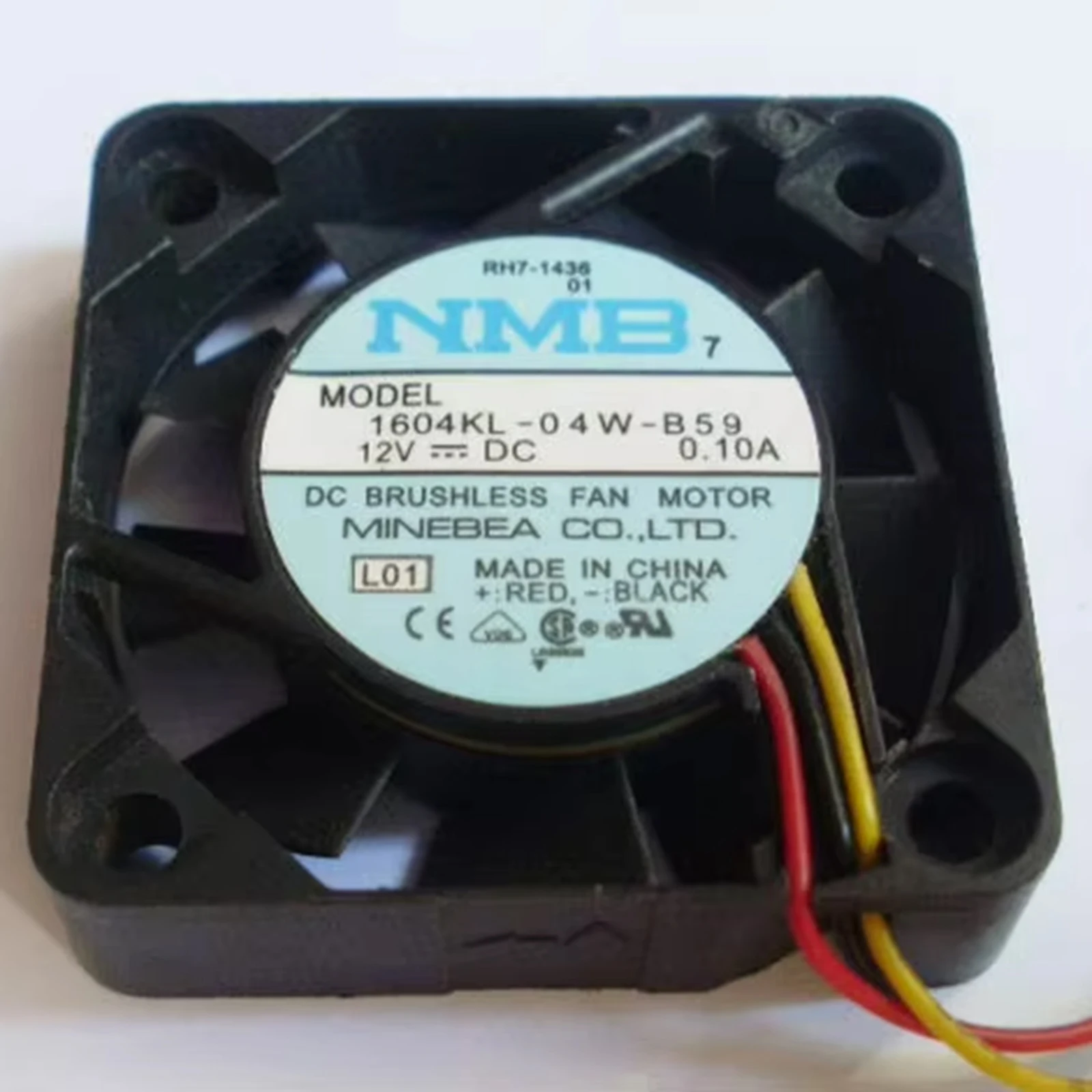 1pc NMB 1604KL-04W-B59 12V 0.1A DC Cooling Fan 40x40x10mm