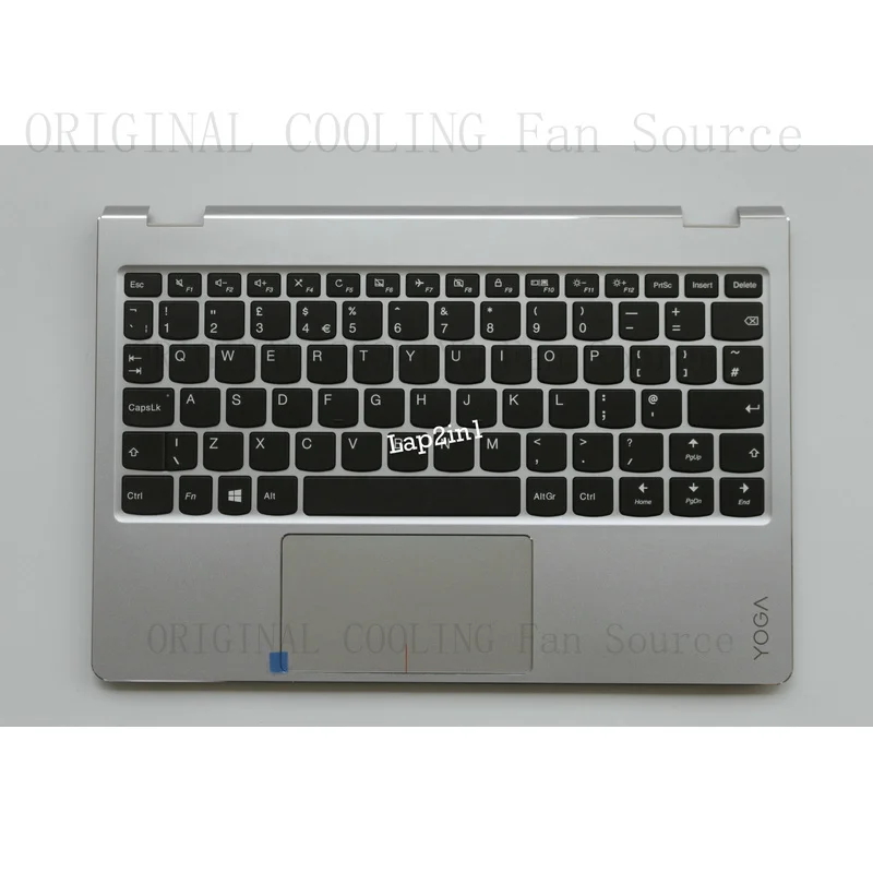 R+  New FOR Lenovo YOGA 710-11ISK 710-11IKB 80TX Silver Palmrest Upper Case UK Keyboard