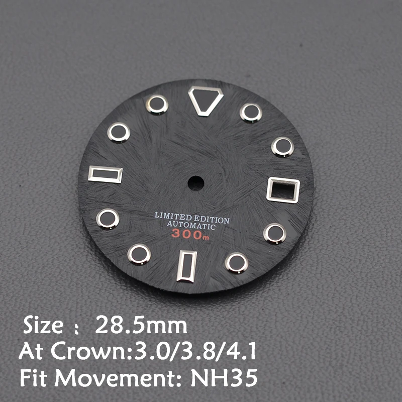 

NH35 Dial Lllumination Blue/Green Light 28.5mm Dial For NH35 NH36 7S26 4R35 Movement Tuna SRPD SKX007 Crown at 3.0 3.8 4.1