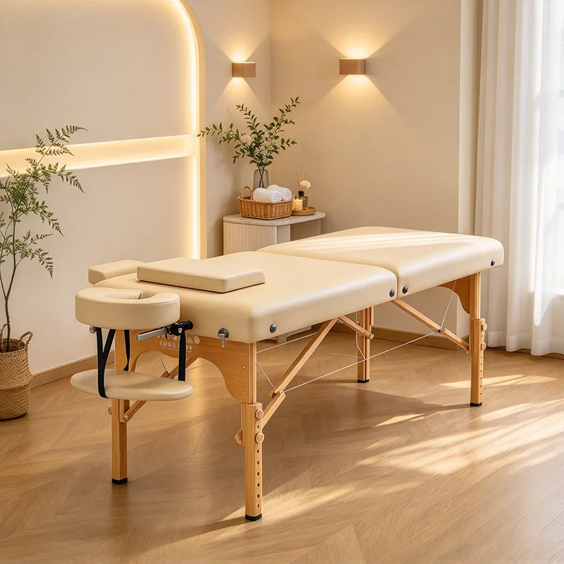 Foldable Beauty Massage Bed Portable Design Elegant Comfortable Massage Table Modern Luxury Cama Plegable Salon Furniture