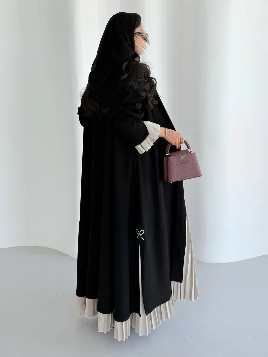 Eid Frauen Plissee Abaya Patchwork Strickjacke Plissee Muslimischen Ramadan Dubai Vestidos Largos Islam Arabischen Lange Robe Marokko Kaftan