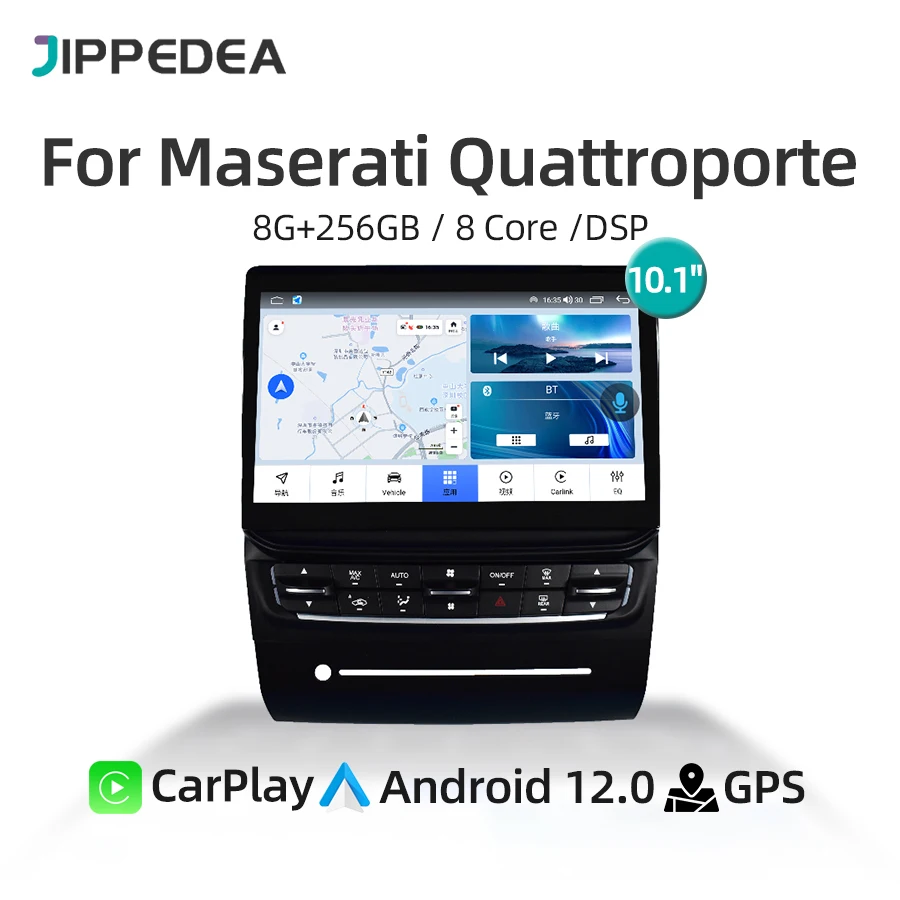 

10.1" Android 12.0 CarPlay GPS Navigation 4G WiFi RDS Stereo Car Multimedia Player Car Radio For Maserati Quattroporte 2013-2017