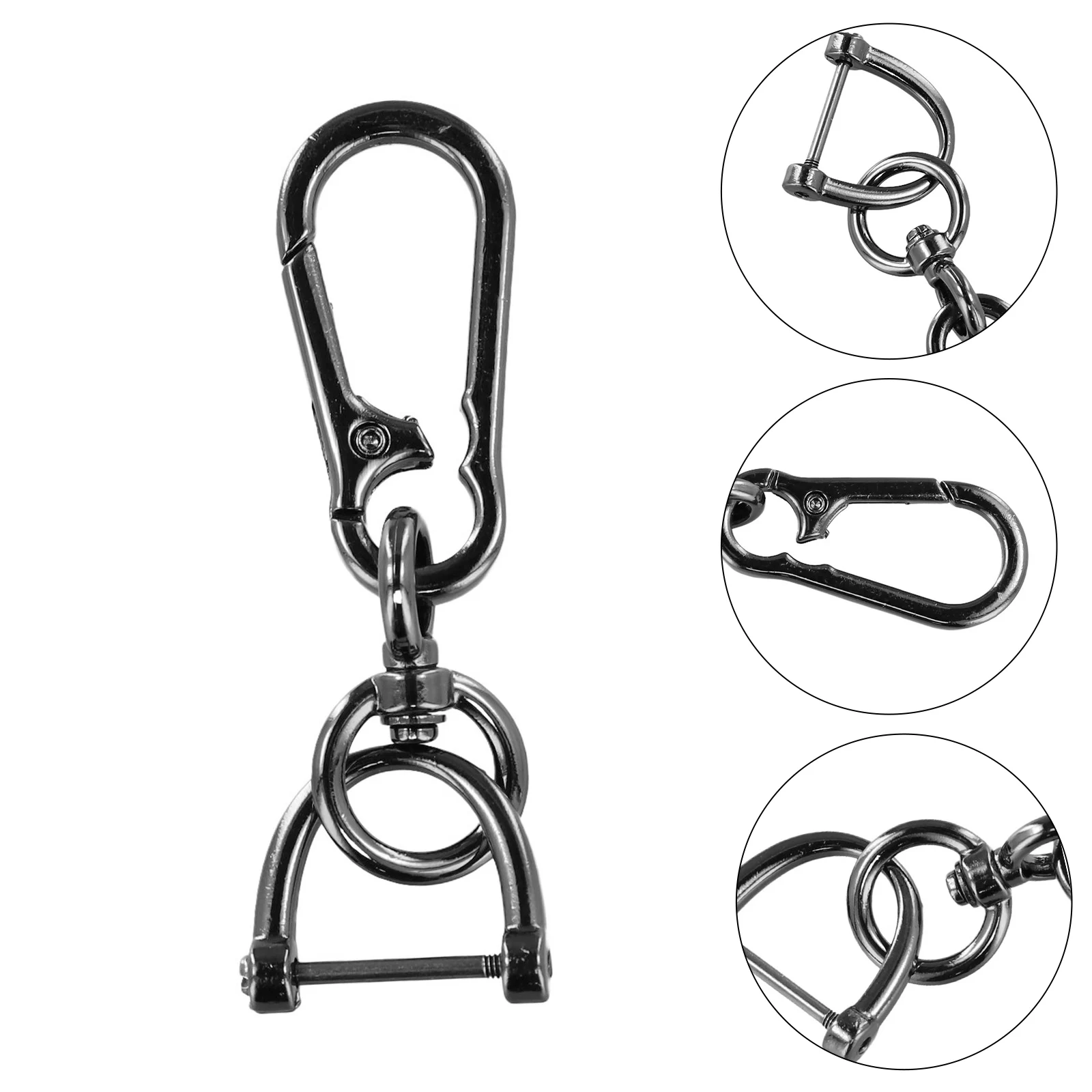 Car Keychain Tool Accessories Horseshoe Metal Zinc Alloy 22mmx85mm 8 Shape Buckle Buckle Car Keychain Creative