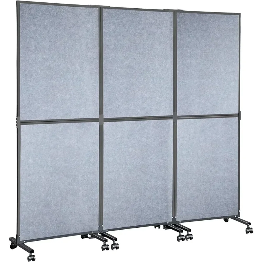 Light Gray Acoustic Room Divider, Escritório Escola Cubicle, Partição de escritório, Divisória de parede, Divisórias, Biblioteca Desk, 3 painéis