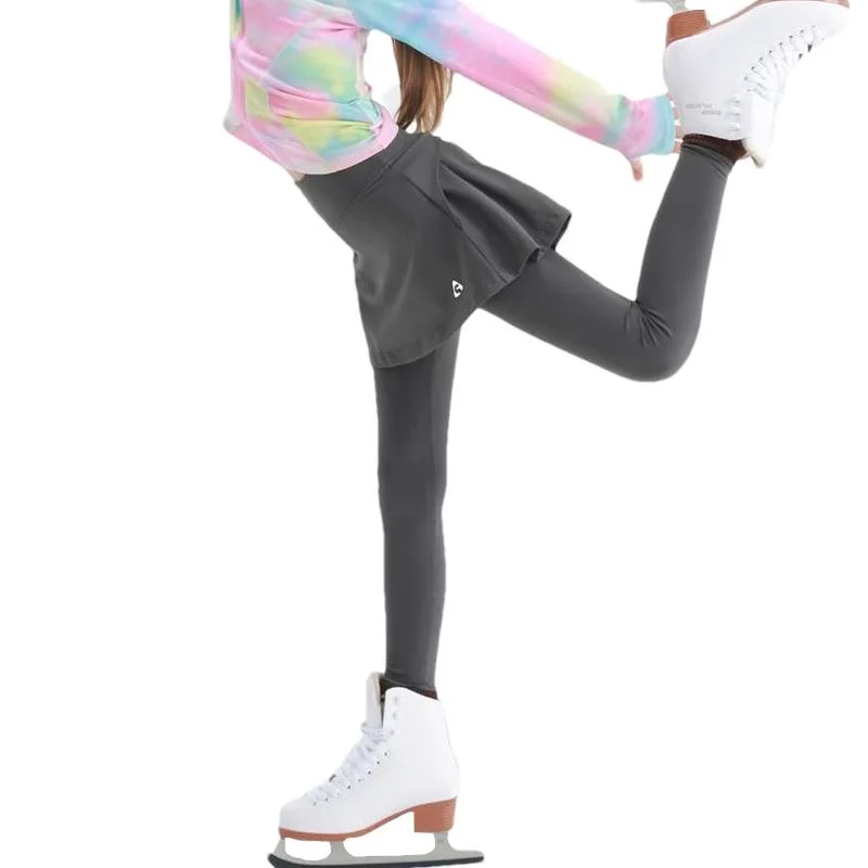 Ropa para niños, pantalones de yoga para niñas, secado rápido, alta elasticidad, absorción de humedad, pantalones de protección solar, deportes falsos de dos piezas