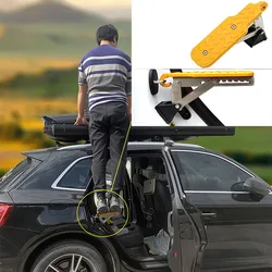 Universal Pedals 440 Lbs Aluminum Car Roof Rack Step Fit Door Latch Rooftop Up Hook Stand Pedals For Most SUV Pickup Accessories