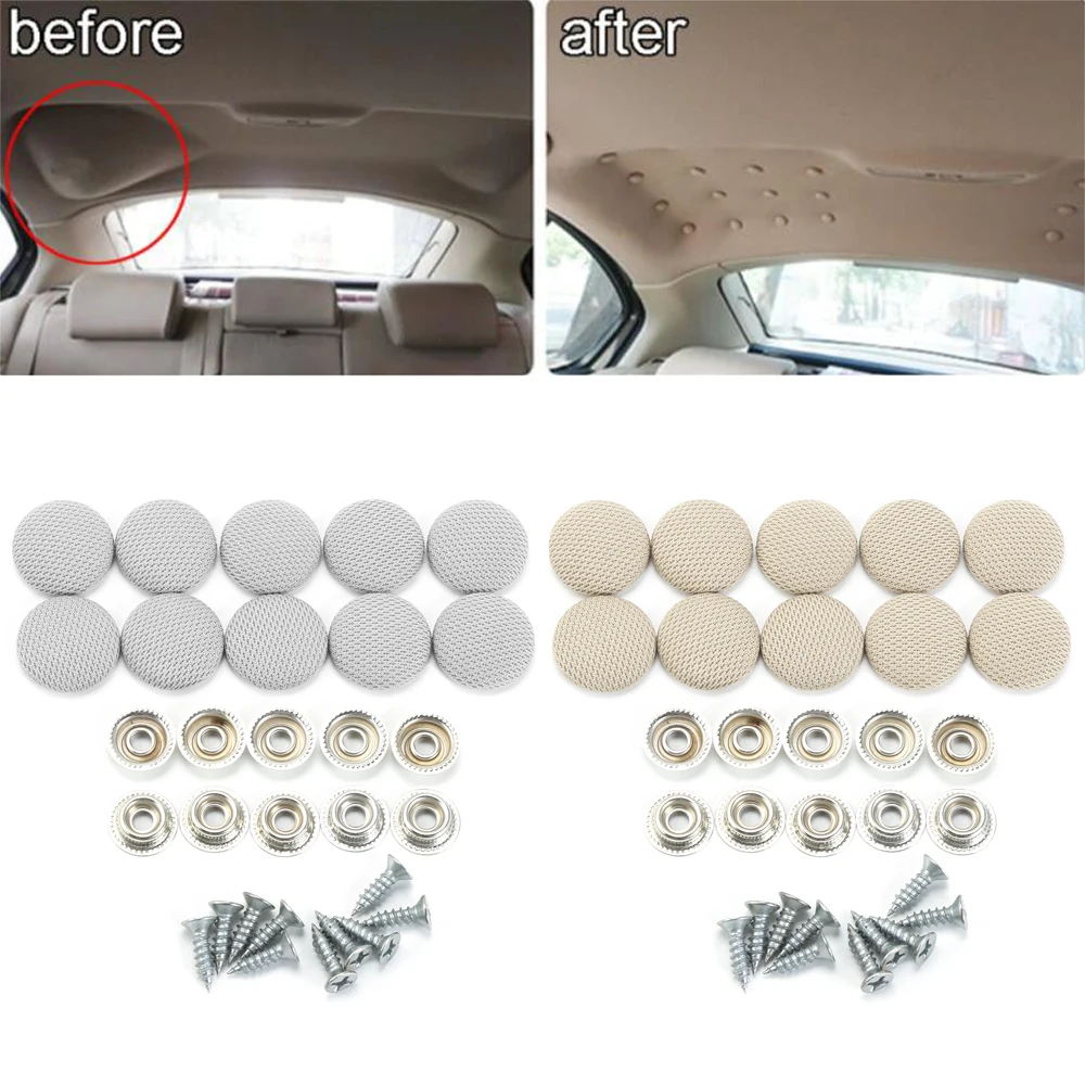 10Pcs Car Roof Buckles Interior Fixing Screw Cap For vw Amarok Atlas Beetle Bora Caddy CC EOS FOX Golf Jetta New Beetle PASSAT