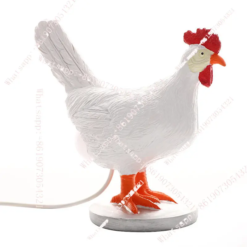 

Креативная лампа с петухом, USB настольная лампа, ночник, укладка яиц, съемная лампа с куриным яйцом, украшение ручной работы из смолы