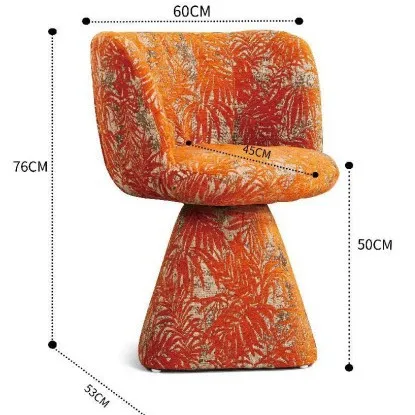 Rotatable dining chair, high-end negotiation reception chair in the living room of the villa hotel