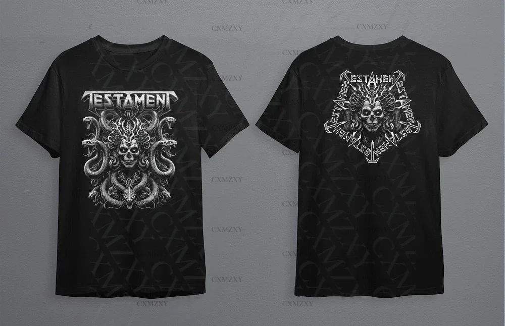 

Testament Band T-shirt Short Sleeve American Fashion Hip Hop Rock Short Sleeve Street For Men And Women