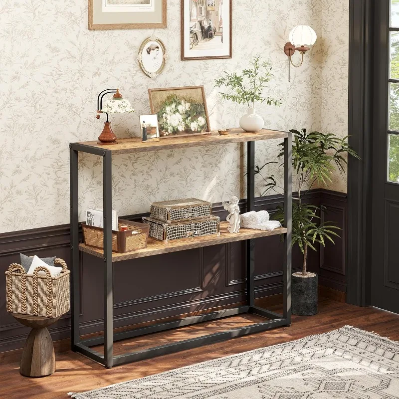 

Small Entryway, 29.5" Narrow Console Table with Shelves, Sofa Table, Couch Table, Side Table, Entry Table for Hallway