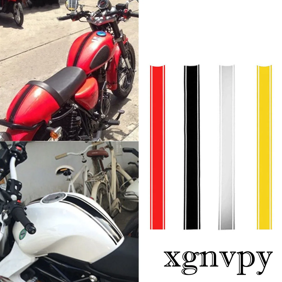 Xgnvpy Auto-und Motorrad aufkleber DIY Gastank deckel reflektieren der Aufkleber Nadel streifen aufkleber 50*4,5 cm verschiedene Optionen