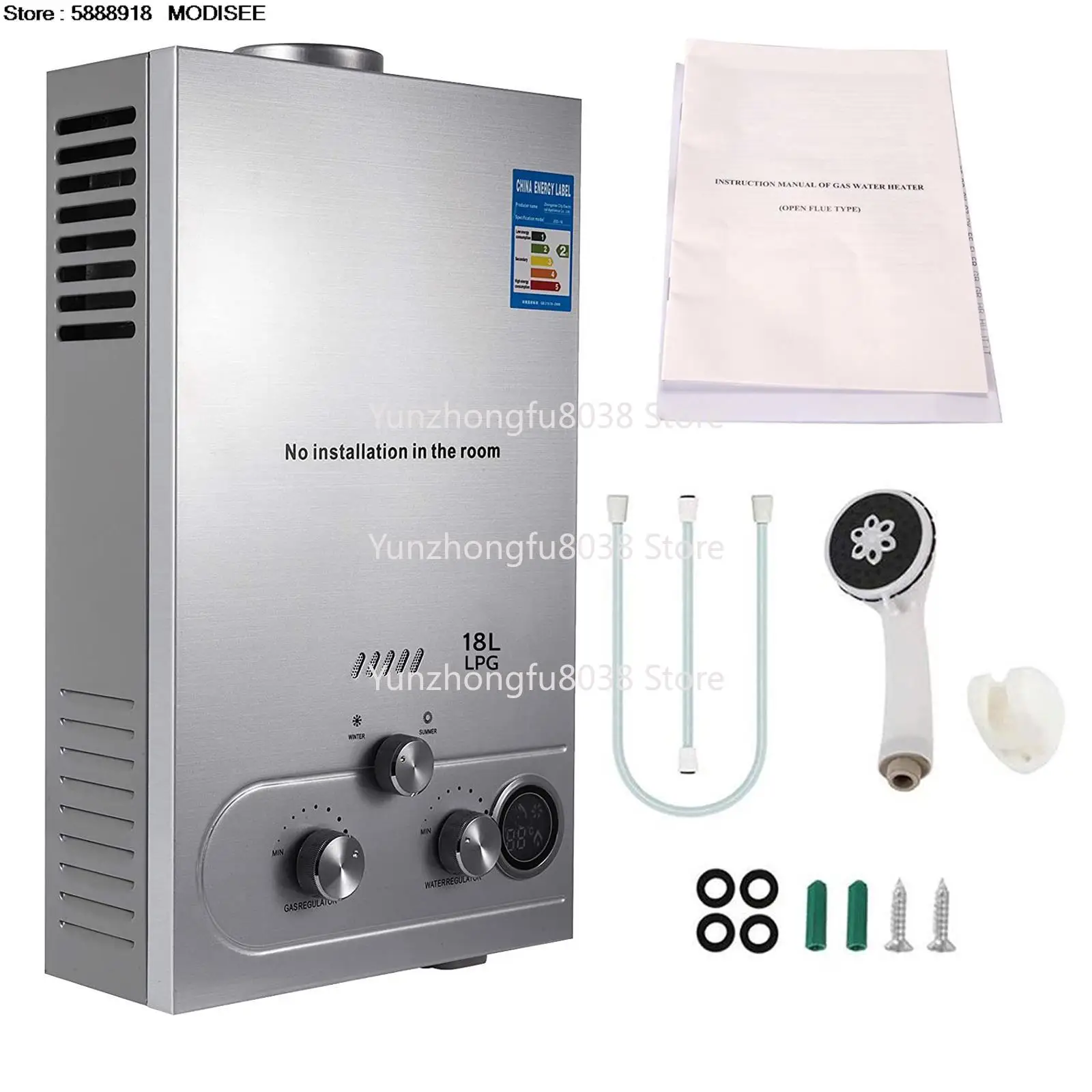

Propane Gas Tankless Hot Water Heater 8/10/12/16/18L LPG/Nature Gas Domestic Instant Tankless Propane Tankless Gas Water Heater