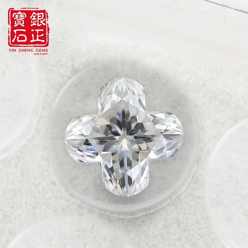 6A Grade 4 Leaf Clover Cut D Color Moissanite With GRA Certificate Moissanita 100% Pass Diamond Tester Moissanite Stone Loose view 4