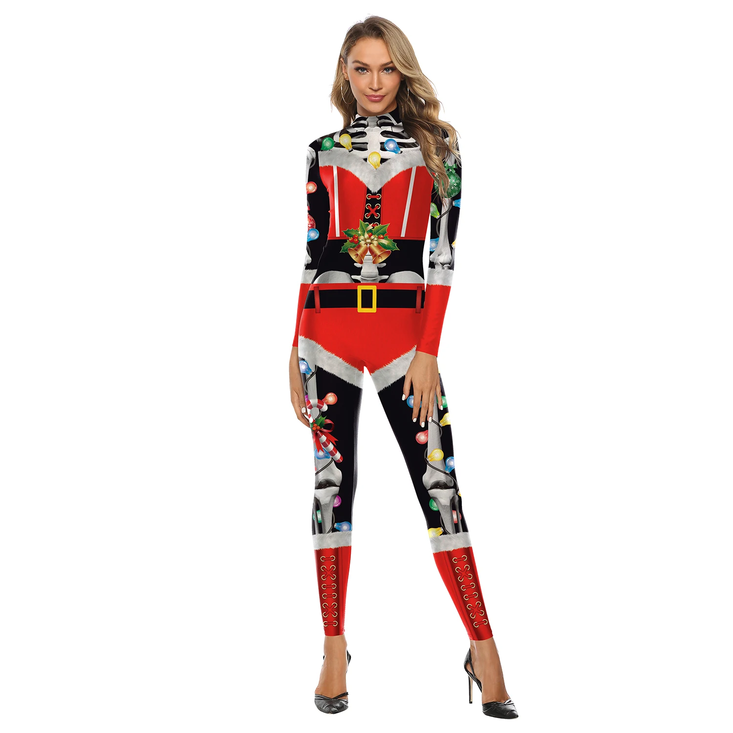 

New Year Fancy Dress Christmas Costume Sexy Rompers for Woman and Man Christmas Family Party Cosplay