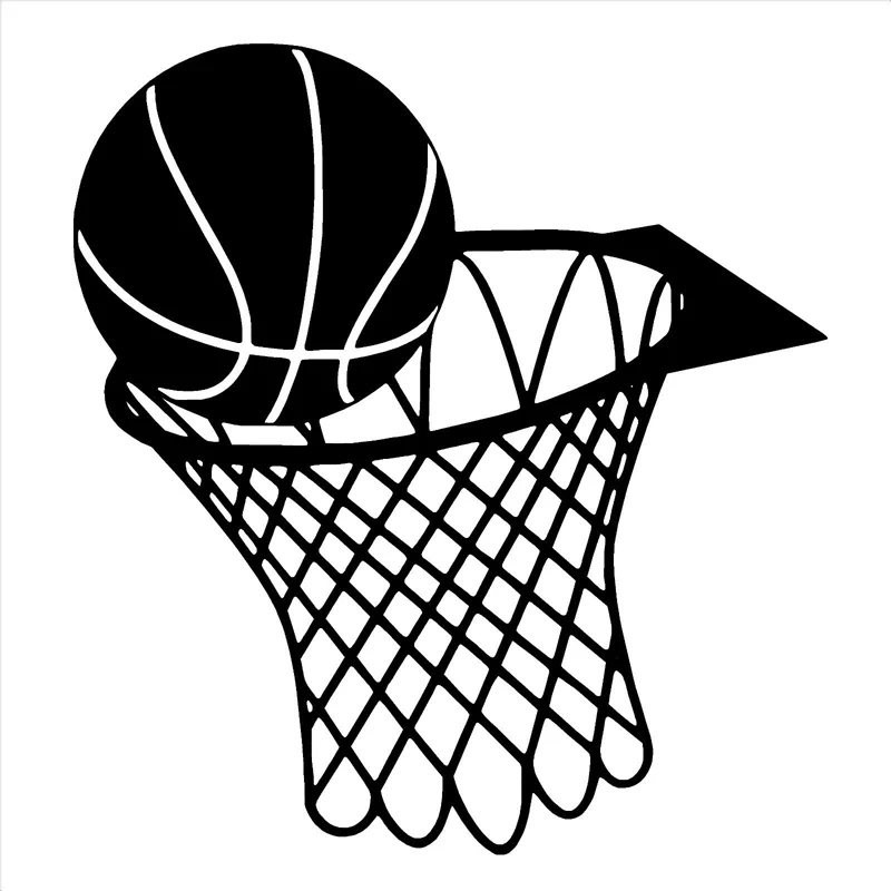 

10.2CM*11CM Basketball And Net Hoop Car Sticker Vinyl