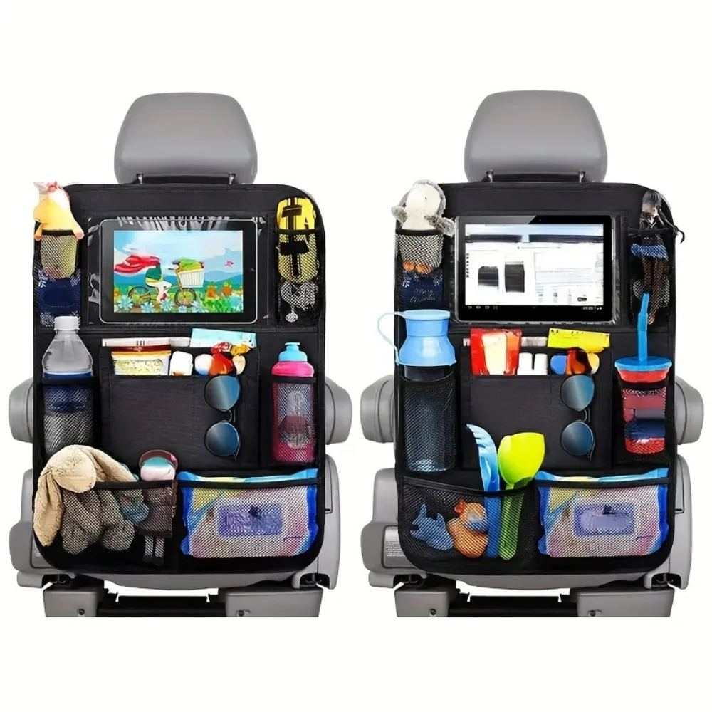 

1pc Car Seat Back Storage Bag Backseat Car Organizer Seat Storage Organizer Car Accessories For Kids Toys Drinks Books