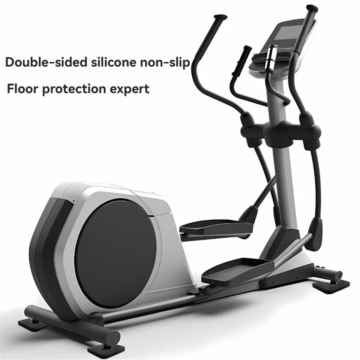 【A75U~】 6PCS Treadmill Mat Pads,4x4x0.2inch Non-Slip Exercise Equipment Mat for Floor Protection for Treadmill, Exercise Bike