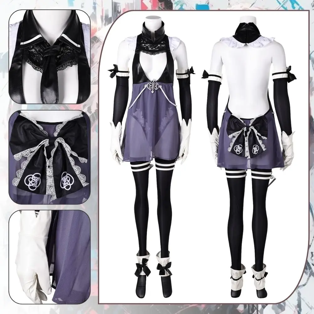 

Stellar Blade Eve Nier Automata 2B Cosplay Fantasia Costume Disgusie for Women Dress Roleplay Outfits Halloween Carnival Suit
